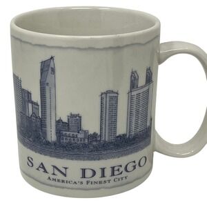 Starbucks Coffee Mug San Diego America's Finest City 18 fl oz White Blue